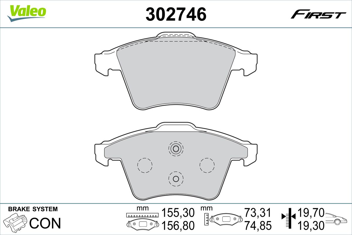 VALEO Fékbetét, mind 302746_VALEO